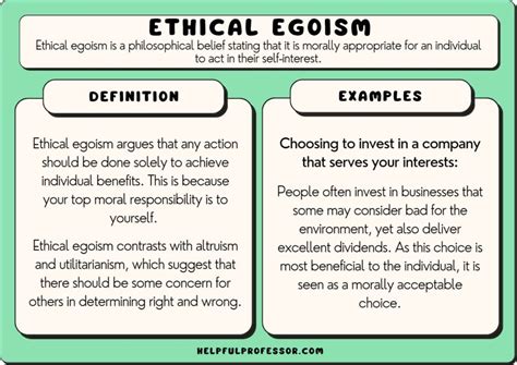 egoism examples.
